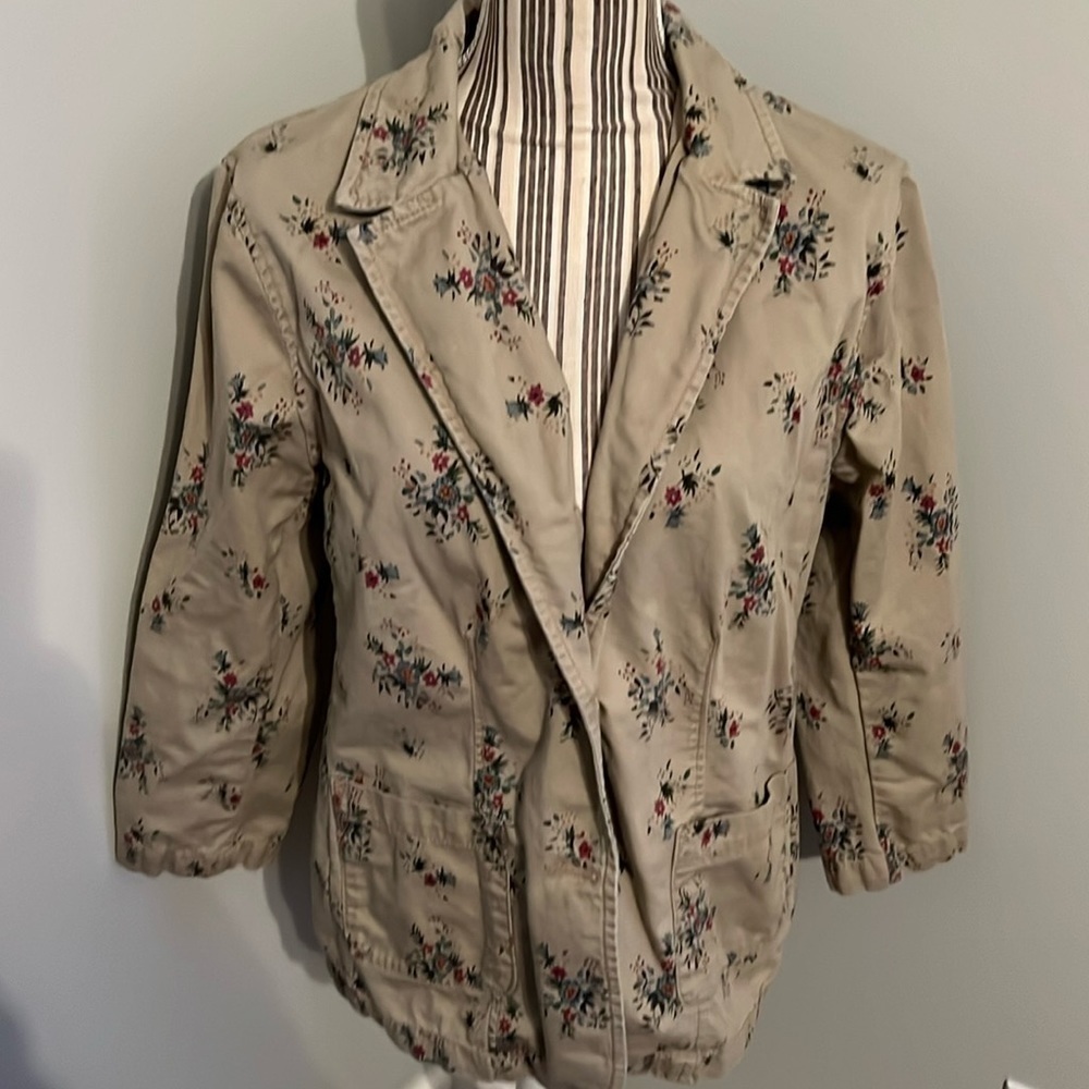 Inked & Faded Floral Utility Style Jacket Size XLARGE
